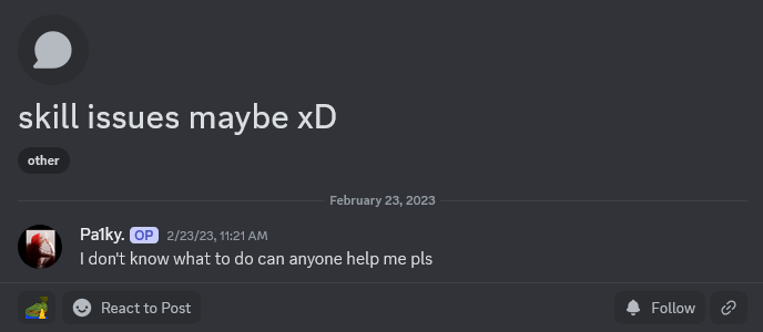 Example of a bad report